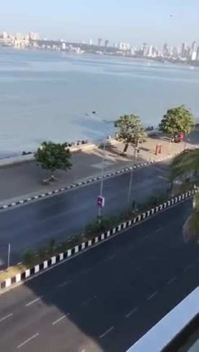Marine Drive, Mumbai, this morning.
