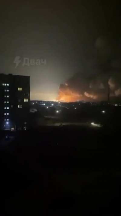 Ukraine military base up in flames after Russian airstrike in Kharkiv