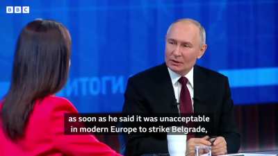 Ru Pov: &ldquo;25 years ago Yeltsin handed you power &amp;amp; told you 'Take care of Russia.&rsquo; Do you think you have?&ldquo; BBC