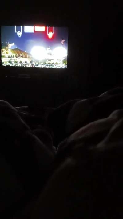 Groping those titties and watching football