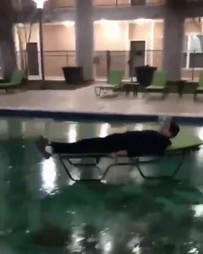 Sliding on a frozen pool
