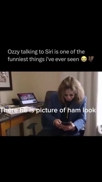 Ozzy talking to Siri about chimpanzees
