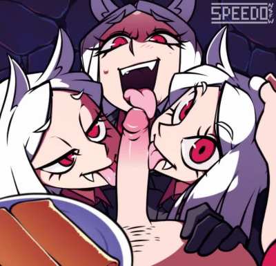 Cerberus bj..[Helltaker]