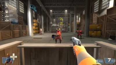 engineer from team fortress two does not take the clip out when he reloads the pistol