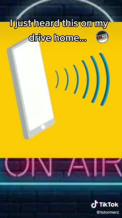I really heard this on the radio leaving work
