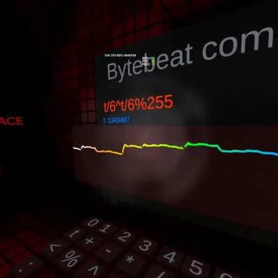 I did a bytebeat composer in my vr game