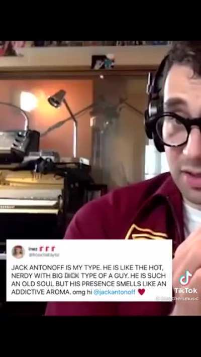 Musician reacting to thirst tweets