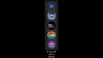 I had a dream about getting banned from the Discord server for the YT Channel, Your Dinosaurs are Wrong. I woke up to see it was gone from my list and this scene played. I talked with the owner about what happened in DM's and we sent memes to each other a