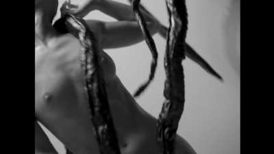 Asian woman (Kaoru Koide) and tentacles in Extraneous Matter (2021)