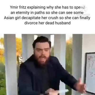 It took 2000 years,but finally Ymir got rid of her Love for her abusive husband, a big win for feminism 😊😊😊✊✊✊✊
