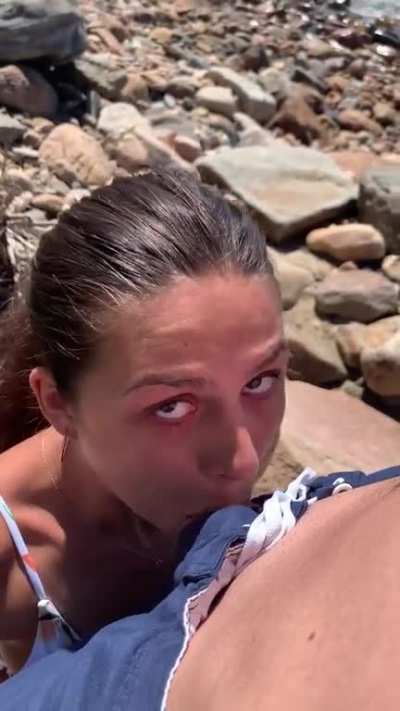 I got caught sucking dick at the beach