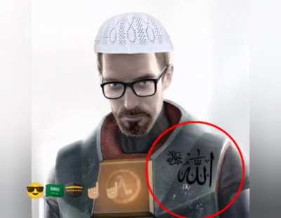 Gordon Freeman is Muslim 🇸🇦🕋😎☝<wbr>🏼☝🏼😳🤣 hidden halal photos %100 halal