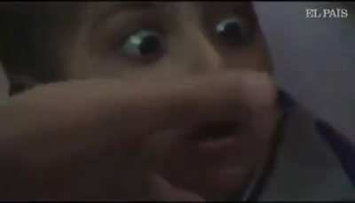 Found alive under the rubble, this Palestinian toddler is in shock &amp;amp; psychologically traumatised by the israeli bombing