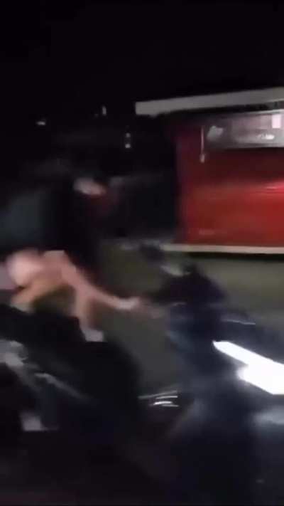 Bike stunt - bro had to chase his own ride