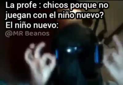 La profe : chicos porque no juegan con el ni&ntilde;o nuevo? El ni&ntilde;o nuevo: