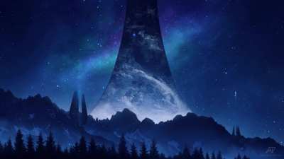 Halo Night Sky - 4K (3840x2160)