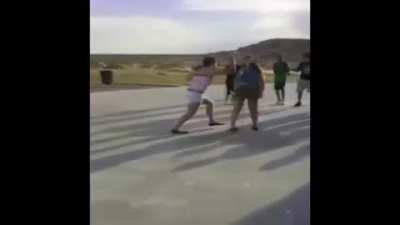 She choked her out