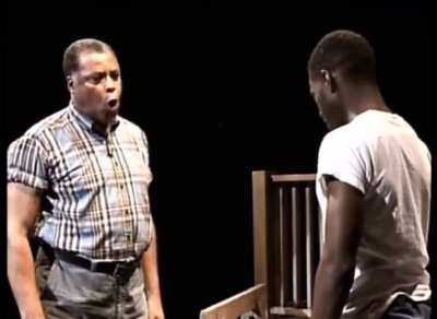 The incredible James Earl Jones &amp;amp; Courtney B. Vance performing a scene from the original Broadway production of the play "Fences" written by American playwright August Wilson at the 1987 Tony Awards.