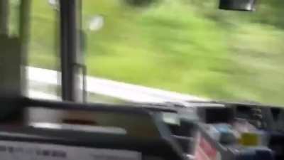 Chinese bus driver has no chill