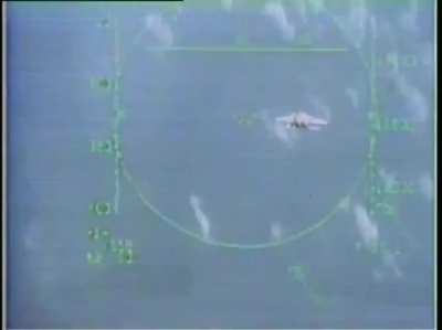 Wingman's view of an F-15 missile launch during the 1992 William Tell live fire competition
