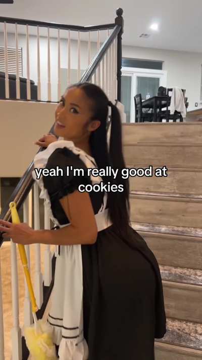 Naughty maid will clean anywhere