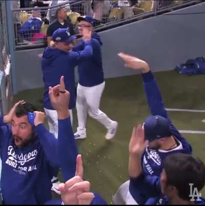 The reactions from Dodgers players and staff after seeing Shohei&rsquo;s absolute missile of a home run lol