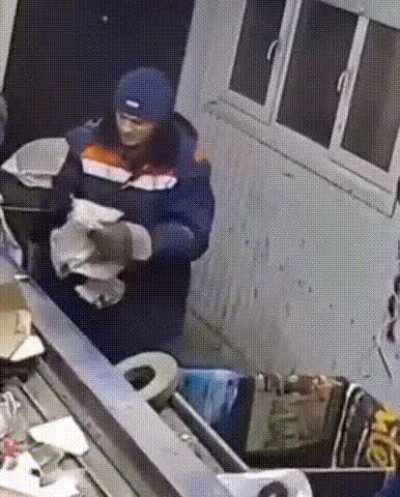 Guy loses faith in humanity after saving a cat from a trash cutting machine (original post link in comments)