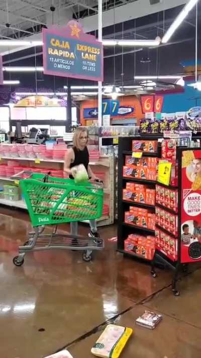 Woman throwing a fit over being asked to wear a mask in Dallas Texas