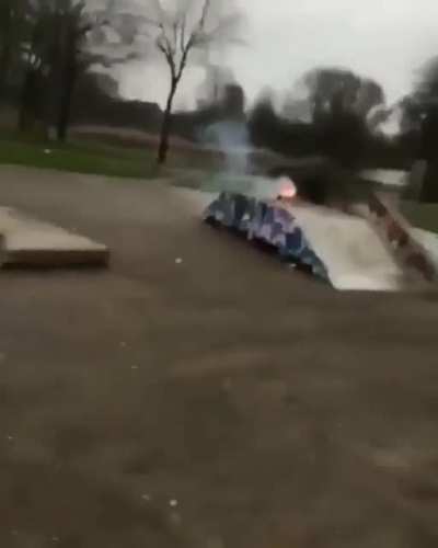 Trying to destroy a skate park