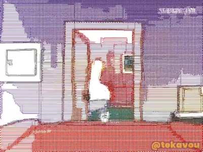 Simpsons couch gag done etch a sketch type