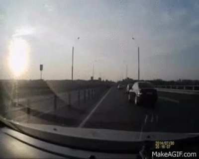 Russian dashcam - A whole new meaning to "crash landing"