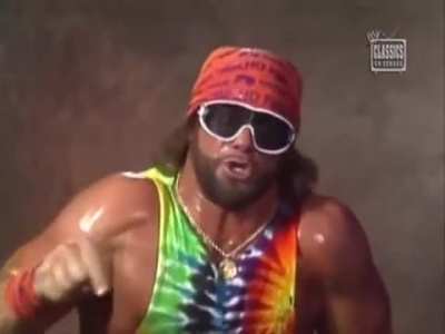 &ldquo;Macho Man&rdquo; Randy Savage promo on Hulk Hogan at WrestleMania 5.