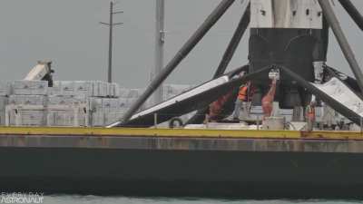 It&rsquo;s hard to fathom the scale of the Falcon 9 that launched humans to space last weekend until you see people working on the booster!