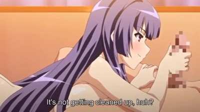 Fully draining his nuts~