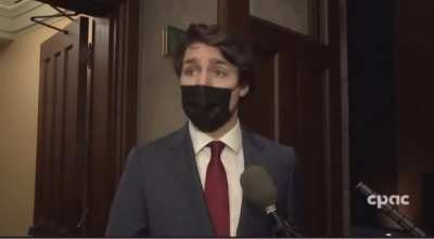 He seems flustered - and makes no sense.