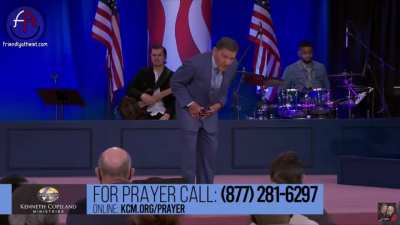 Kenneth Copeland: "Flu virus DIE! in my colon"