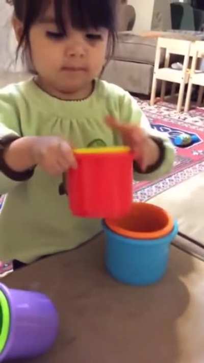 Tot Totally Concentrating on Toy