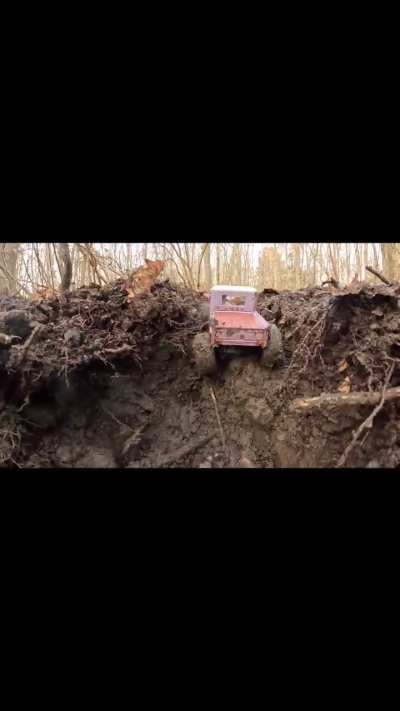 Crawling out of a tiny trench