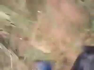 An attack helicopter accidentally firing during flight!!!