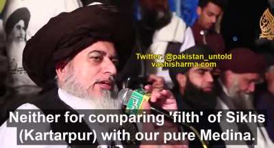 Pak "Sufi" Saint calls Kartarpur Sahib 'filth of Sikhs' which can never be compared to Medina and has no place in Pak. Pak PM Imran Khan announced support to his Jalsa, offered condolences on his death. His funeral was attended by 1-2 Million Muslims.