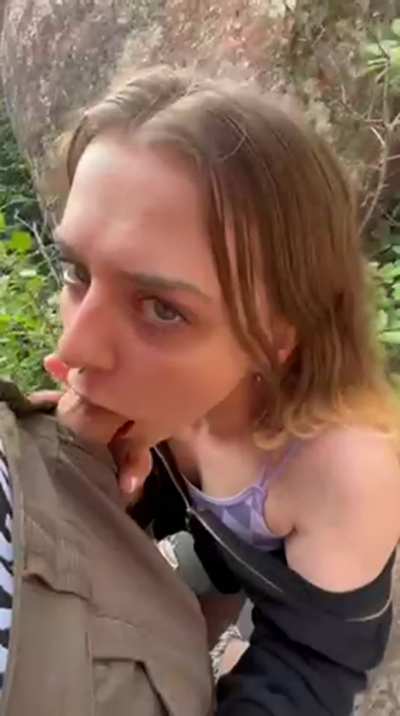 Helping my friend out on our hike&hellip;he was too horny to go on (;