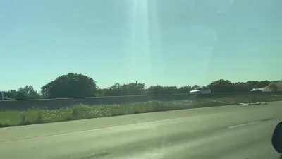 guy witnessed a car explosion on 114 in Southlake.