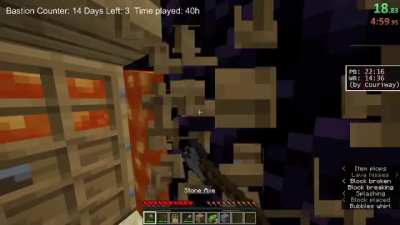 making a nether portal with no iron