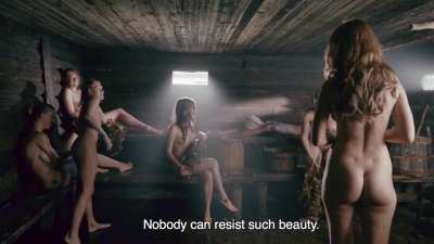 Evgeniya Malakhova and friends fantastic sauna plots in The Dawns Here Are Quiet (HD)