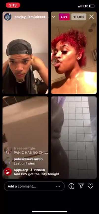 PNV Jay live yesterday night had the baddies wylin😭😭. Top right is a crip opp.
