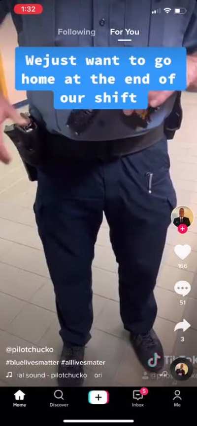 A cop just posted this on TikTok... I&rsquo;m speechless