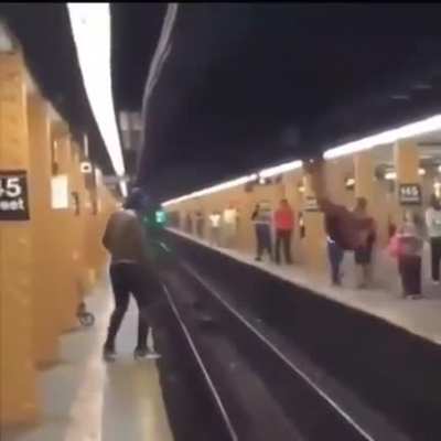 HMFT after i try and jump across a train track