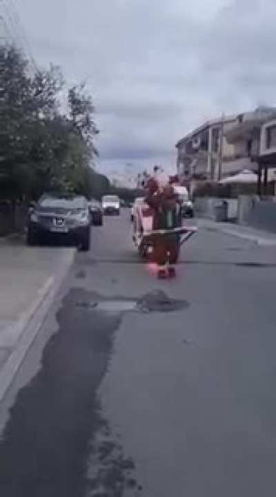 WCGW carrying Santa Claus on a cart through the streets?