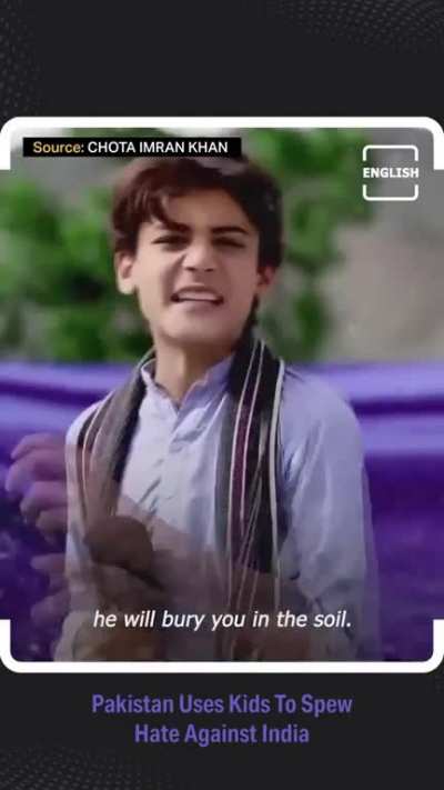 Pakistan using children to spread hate and poison against india. Watch for yourself 
