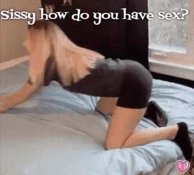 The perfect position for sissy to have sex